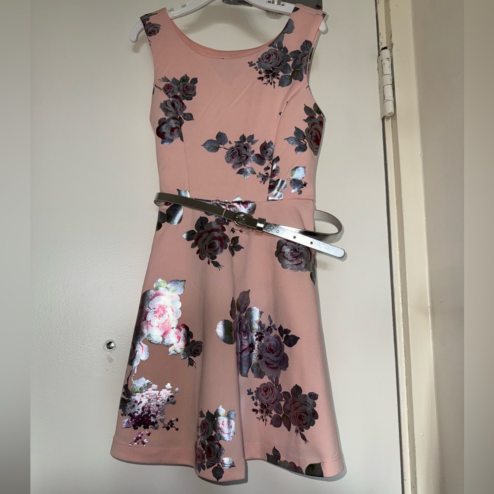 Floral Pink Kids Dress size 7 NWT